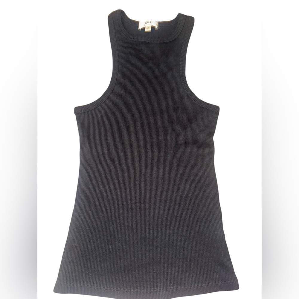 Agolde Black Sleeveless Ribbed Top - Picture 4 of 4